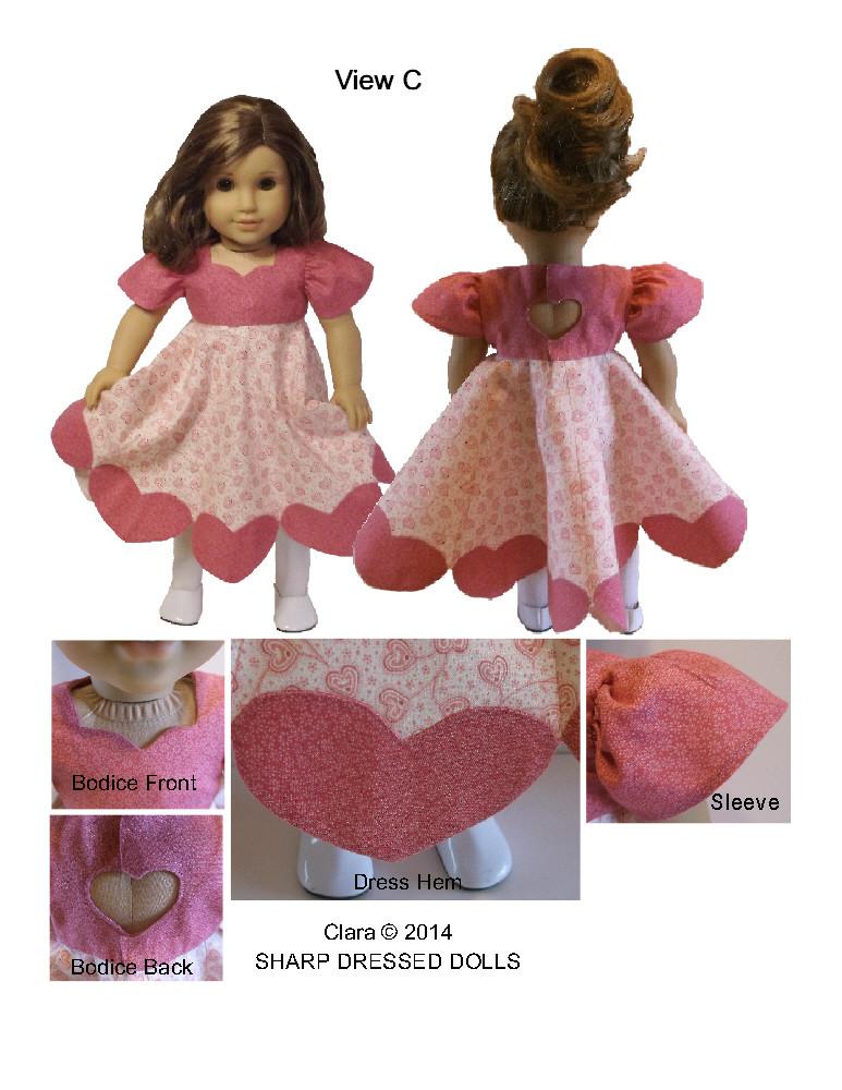 Sharp Dressed Dolls 18 Inch Modern Clara Dress 18" Doll Clothes Pixie Faire