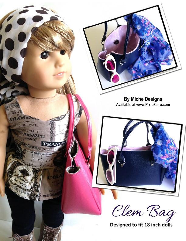 Miche Designs 18 Inch Modern Clem Bag 18" Doll Accessories Pixie Faire