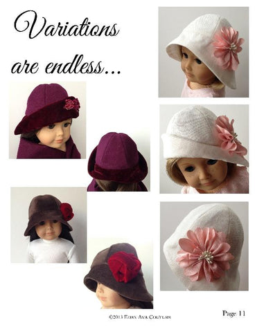 Eden Ava 18 Inch Historical Cloche Hat 18" Doll Accessories Pixie Faire