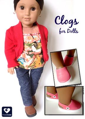 Miche Designs Shoes Clogs 18" Doll Shoes Pixie Faire