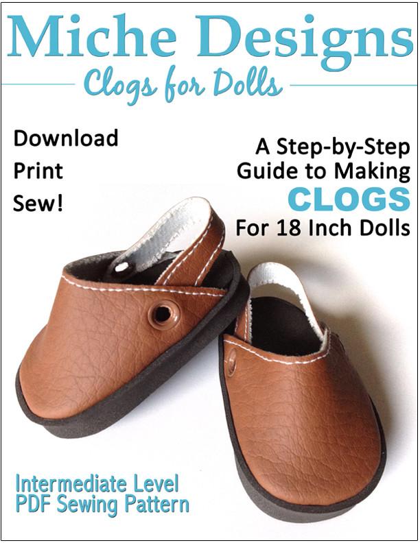 Clogs 18 inch Doll Shoe Pattern Pixie Faire PDF Download clogs-18-inch-doll-shoe-pattern-pixie-faire-pdf-download