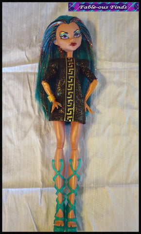 Fable-ous Finds Monster High Clown Chic Sheath Dress and Glasses for Monster High Dolls Pixie Faire