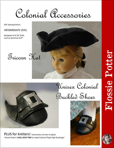 Flossie Potter 18 Inch Historical Colonial Accessories 18" Doll Clothes Pattern Pixie Faire