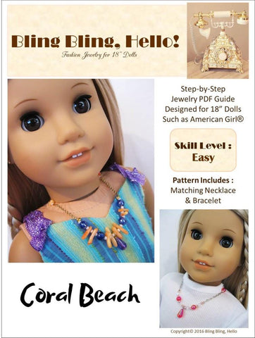 Bling Bling Hello Tutorials & Crafts Coral Beach Doll Jewelry Pattern Pixie Faire