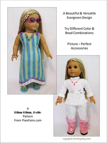 Bling Bling Hello Tutorials & Crafts Coral Beach Doll Jewelry Pattern Pixie Faire