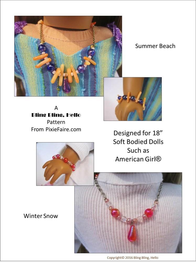Bling Bling Hello Tutorials & Crafts Coral Beach Doll Jewelry Pattern Pixie Faire