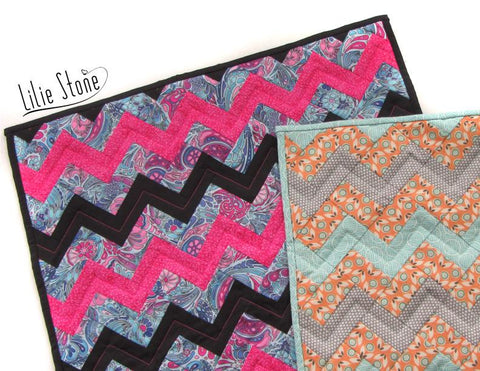 Lilie Stone 18 Inch Modern Coastal Chevron Quilting Pattern Pixie Faire