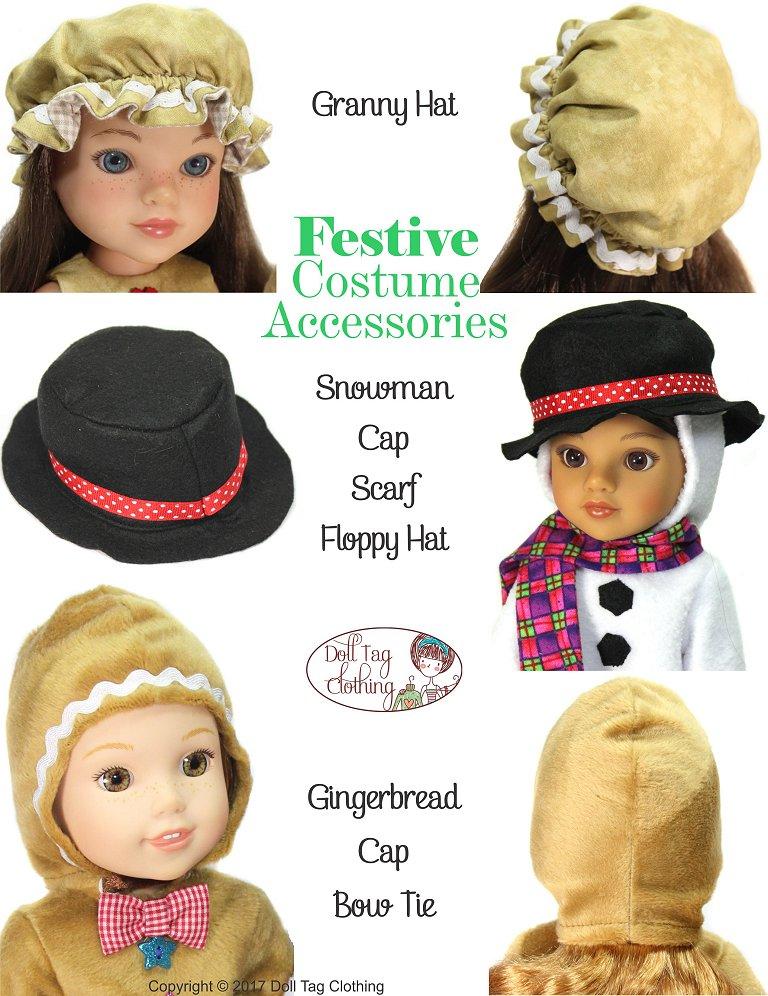 Doll Tag Clothing WellieWishers Festive Costume Accessories Pattern for 14 to 14.5 Inch Dolls Pixie Faire