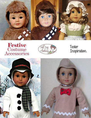Doll Tag Clothing 18 Inch Modern Festive Costume Accessories 18" Doll Clothes Pattern Pixie Faire