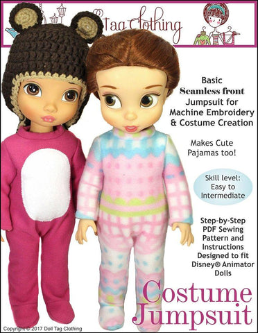 Doll Tag Clothing Disney Doll Costume Jumpsuit Pattern for Disney Animators' Dolls Pixie Faire