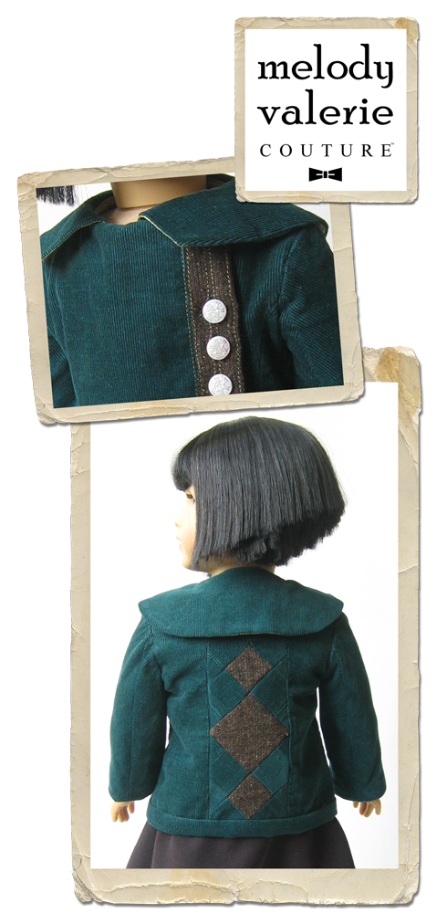 Melody Valerie Couture 18 Inch Modern Courtney Jacket 18" Doll Clothes Pixie Faire