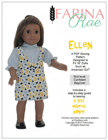 Farina Rae 18 Inch Modern Ellen Jumper 18" Doll Clothes Pattern Pixie Faire