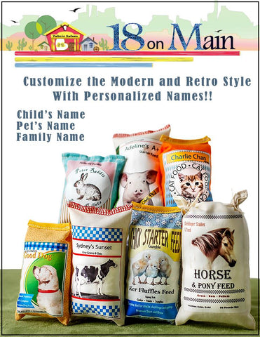 18 On Main 18 Inch Modern Cowgirl Ranch Stable & Pet Feed 18" Doll Pet Pattern Pixie Faire