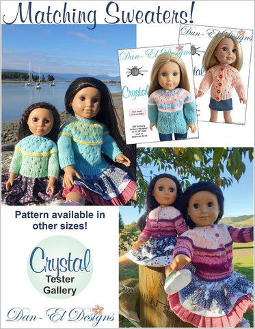 Dan-El Designs Knitting Crystal 14-15" Doll Clothes Knitting Pattern Pixie Faire