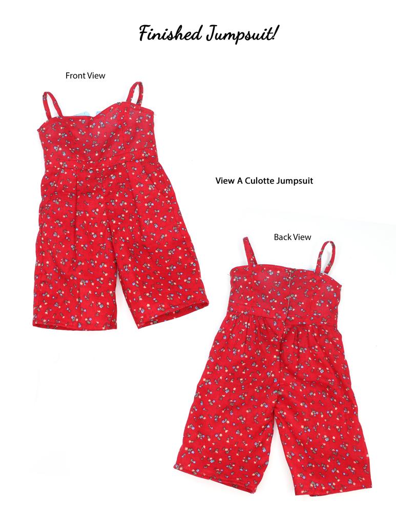 Liberty Jane Culotte Jumpsuit 18 Doll Clothes Pattern Fits