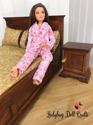 Ladybug Doll Quilts 18 Inch Modern Custom Mattress, Pillow, and Pillowcase Multi Sized Doll Bedding Pattern Pixie Faire