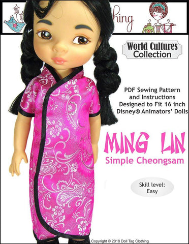 Doll Tag Clothing Disney Doll Ming Lin Pattern for Disney Animators' Dolls Pixie Faire