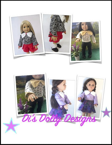 Di's Dolly Designs 18 Inch Modern Bow Beautiful Blouse 18" Doll Clothes Pattern Pixie Faire