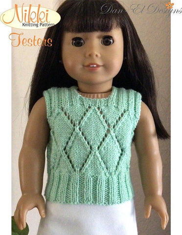 Dan-El Designs Knitting Nikki 18" Doll Knitting Pattern Pixie Faire