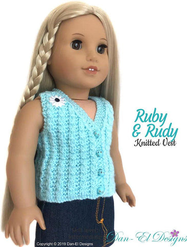 Dan-El Designs Knitting Ruby & Rudy 18" Doll Knitting Pattern Pixie Faire