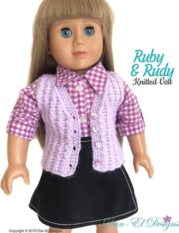 Dan-El Designs Knitting Ruby & Rudy 18" Doll Knitting Pattern Pixie Faire