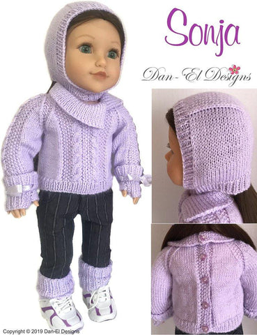 Dan-El Designs Knitting Sonja 18" Doll Knitting Pattern Pixie Faire