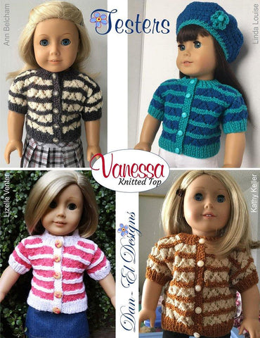 Dan-El Designs Knitting Vanessa 18" Doll Knitting Pattern Pixie Faire