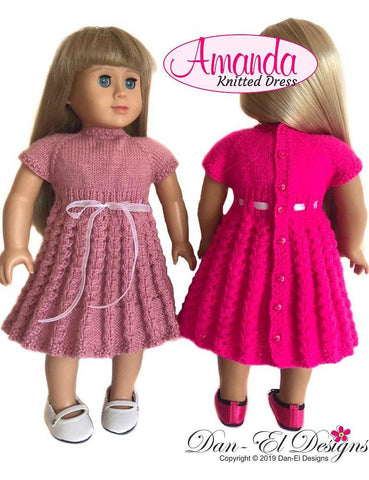 Dan-El Designs Knitting Amanda 18" Doll Knitting Pattern Pixie Faire