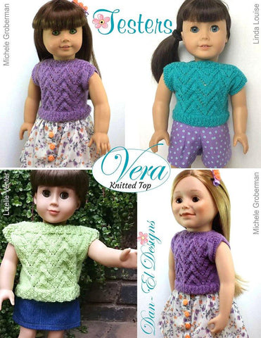 Dan-El Designs Knitting Vera 18" Doll Knitting Pattern Pixie Faire