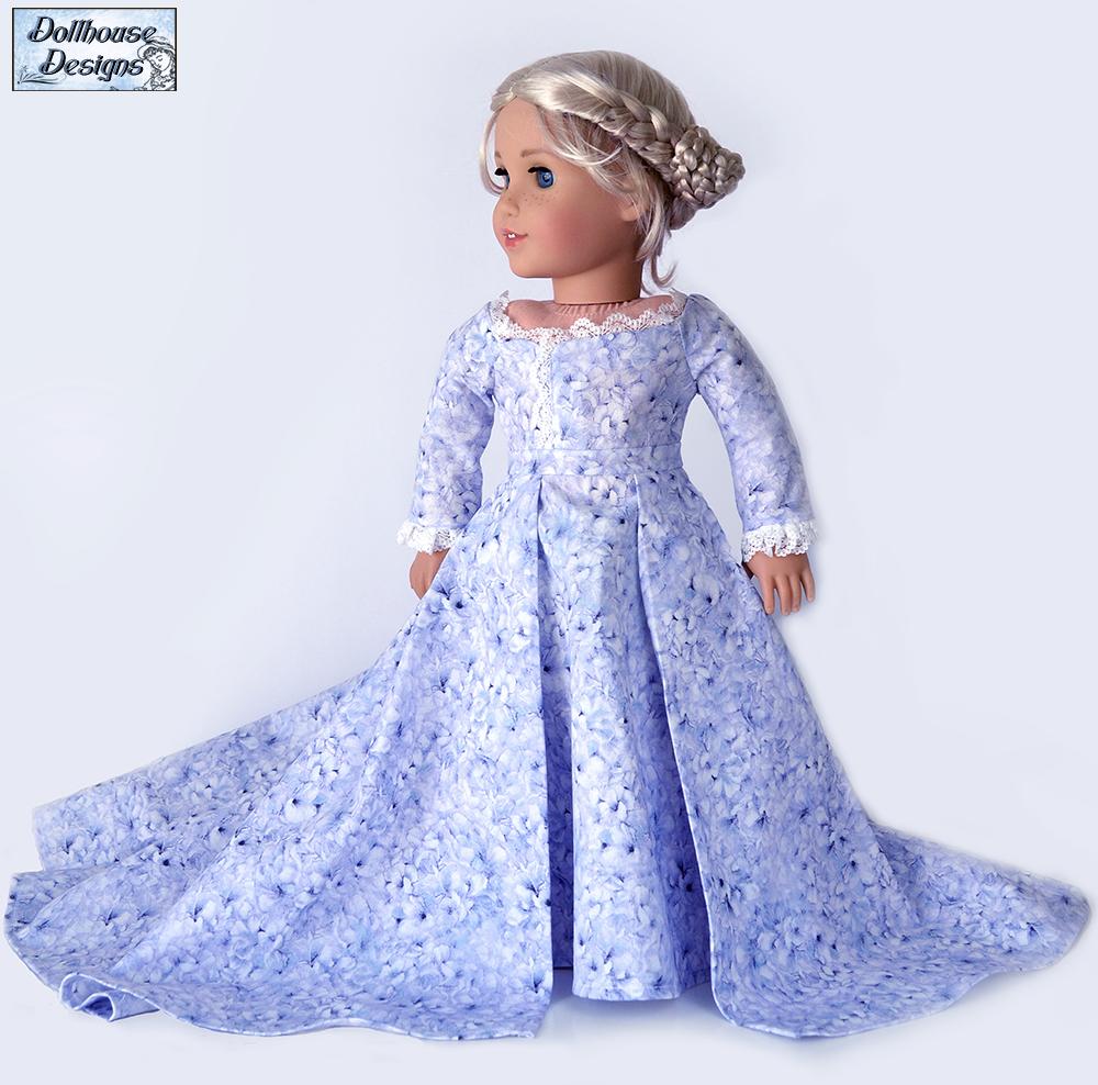 Dollhouse Designs 18 Inch Modern A Regal Celebration 18" Doll Clothes Pattern Pixie Faire