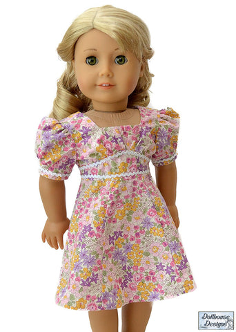 Dollhouse Designs 18 Inch Historical Sleuth 1930s Dress 18" Doll Clothes Pattern Pixie Faire