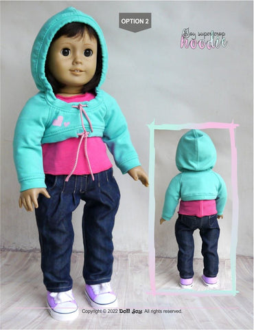 Doll Joy 18 Inch Modern Joy Super Crop Hoodie Pattern for 18" - 19" Dolls Pixie Faire