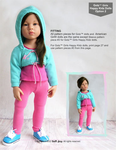 Doll Joy 18 Inch Modern Joy Super Crop Hoodie Pattern for 18" - 19" Dolls Pixie Faire