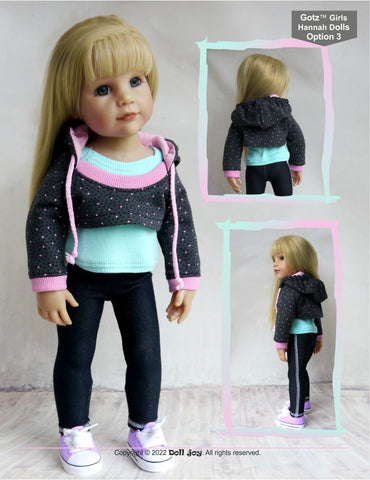 Doll Joy 18 Inch Modern Joy Super Crop Hoodie Pattern for 18" - 19" Dolls Pixie Faire