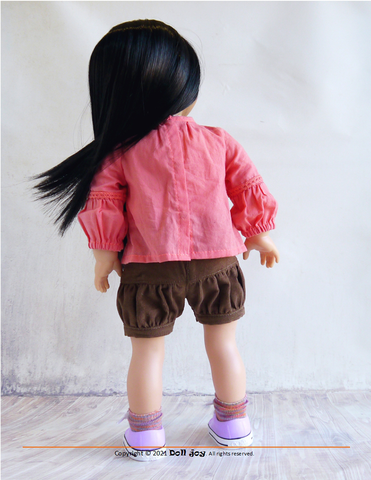 Doll Joy 18 Inch Modern Joy Bubble Shorts & Skirt 18" Doll Clothes Pattern Pixie Faire