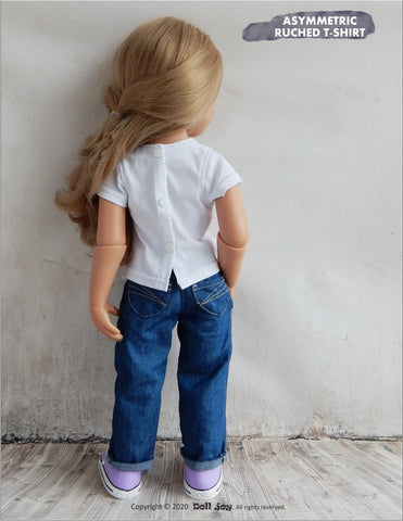 Doll Joy Gotz 19 Inch Asymmetric Ruched T-Shirt Pattern for 19" Gotz Dolls Pixie Faire