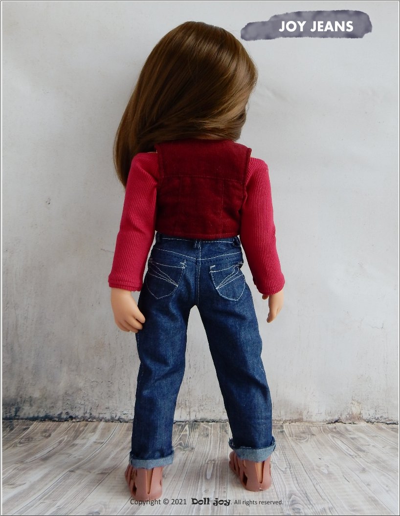 Doll Joy Gotz 19 Inch Joy Jeans 19" Gotz® Doll Clothes Pattern Pixie Faire