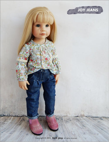 Doll Joy Gotz 19 Inch Joy Jeans 19" Gotz® Doll Clothes Pattern Pixie Faire