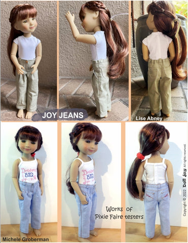 Doll Joy WellieWishers Joy Jeans 14.5-15 inch Doll Clothes Pattern Pixie Faire