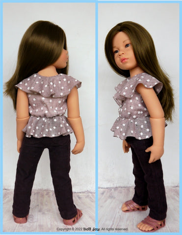 Doll Joy 18 Inch Modern Romantic Waves Blouse Pattern for 19" Gotz Dolls Pixie Faire