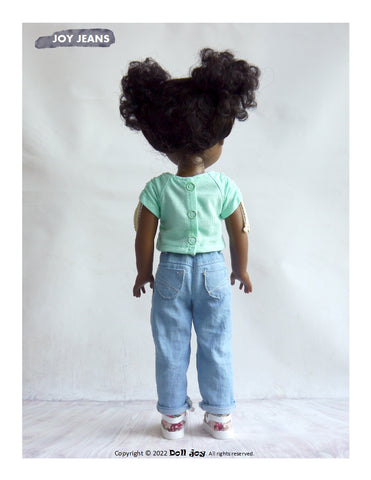 Doll Joy WellieWishers Joy Jeans 14.5-15 inch Doll Clothes Pattern Pixie Faire