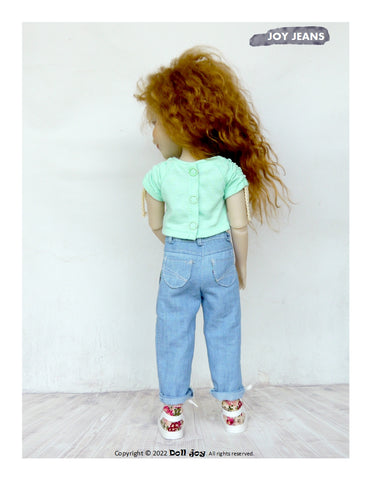 Doll Joy WellieWishers Joy Jeans 14.5-15 inch Doll Clothes Pattern Pixie Faire