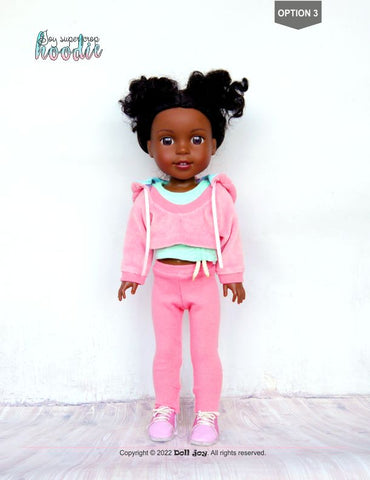 Doll Joy Ruby Red Fashion Friends Joy Super Crop Hoodie Pattern for 14.5" - 15" Dolls Pixie Faire