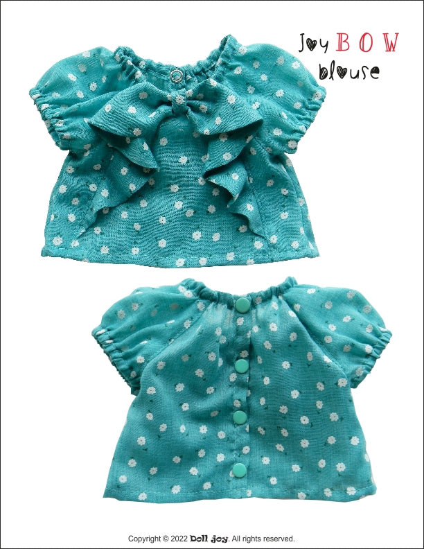 Doll Joy 18 Inch Modern Joy Bow Blouse 18 inch Doll Clothes Pattern Pixie Faire