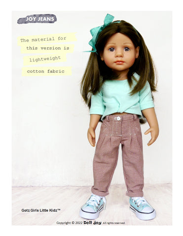 Doll Joy WellieWishers Joy Jeans 14.5-15 inch Doll Clothes Pattern Pixie Faire