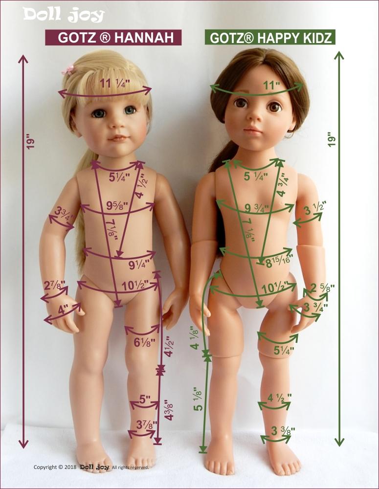 Doll Joy Gotz 19 Inch Joy Dress Pattern for 19" Gotz Dolls Pixie Faire