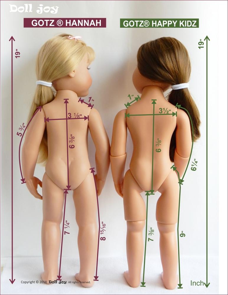 Doll Joy Gotz 19 Inch Joy Dress Pattern for 19" Gotz Dolls Pixie Faire