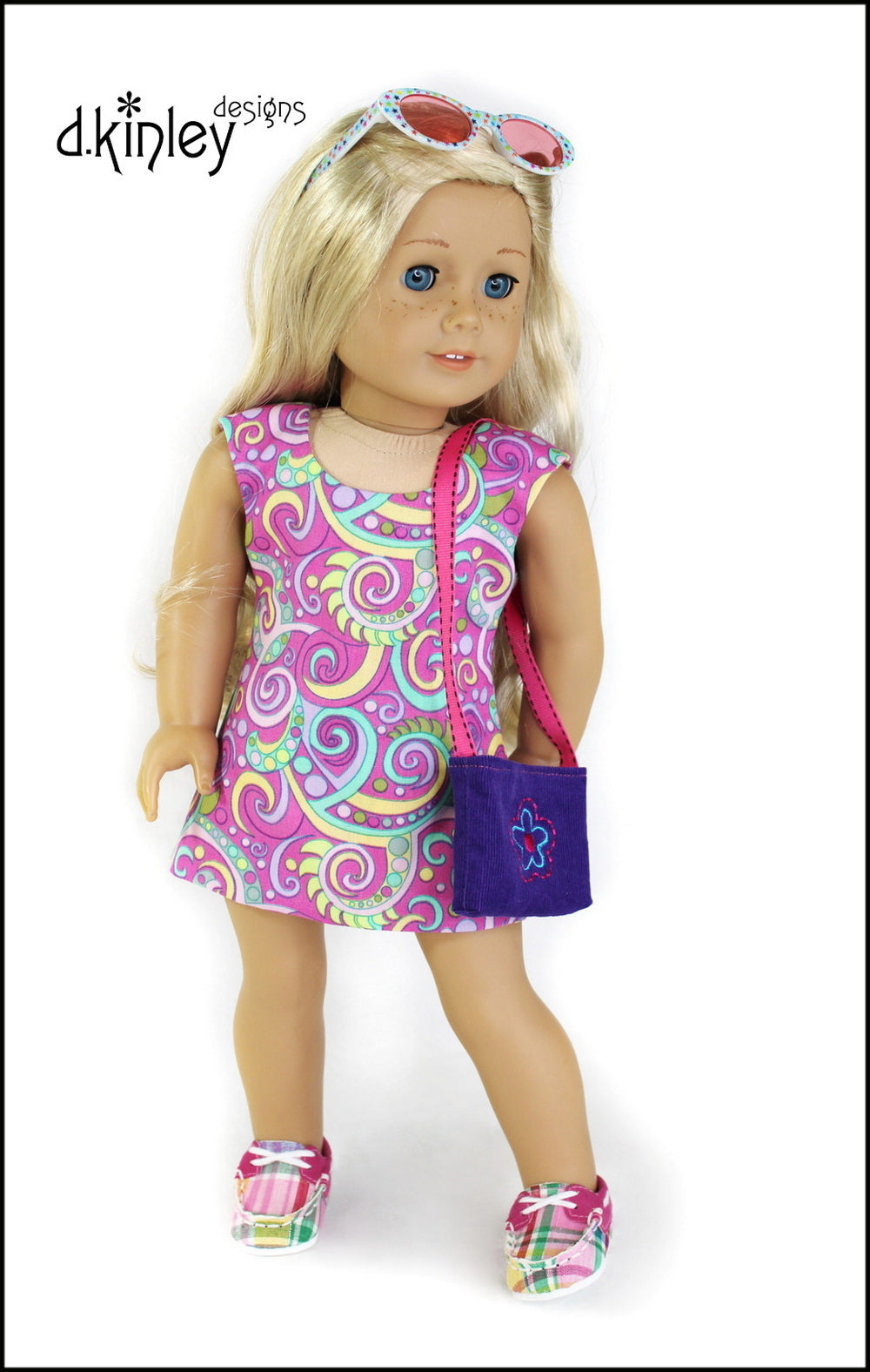 Dkinley Designs 18 Inch Modern Versatile Reversible Tunic Tops 18" Doll Clothes Pattern Pixie Faire