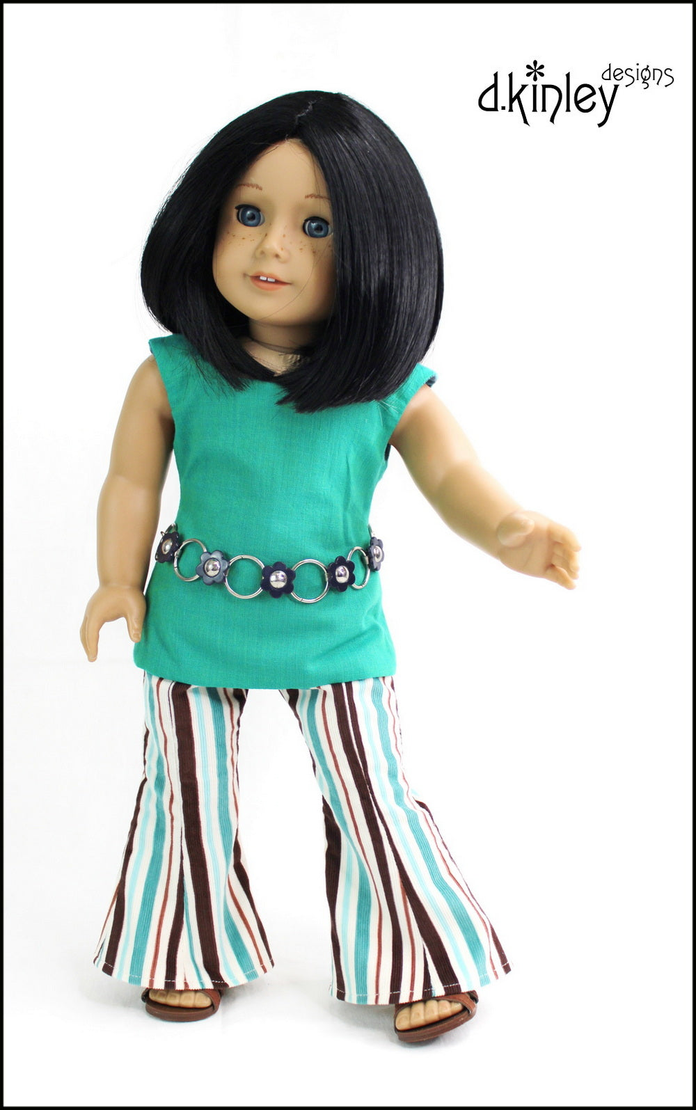 Dkinley Designs 18 Inch Modern Versatile Reversible Tunic Tops 18" Doll Clothes Pattern Pixie Faire