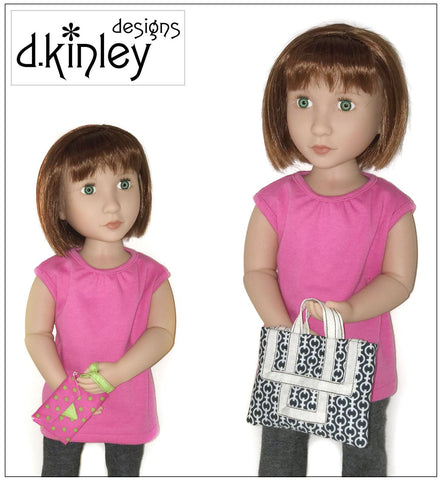 Dkinley Designs 18 Inch Modern Art Deco Bags Accessory Pattern for 14-18" Dolls Pixie Faire